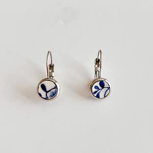 Vintage Johnson Brothers china earrings