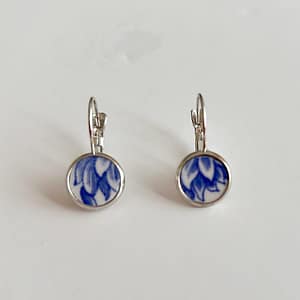 Vintage Johnson Brothers china earrings