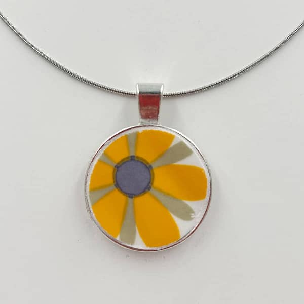 Round Vintage china Pendant