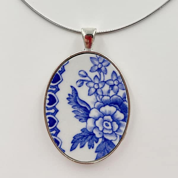 Oval Vintage Johnson Brothers Pendant