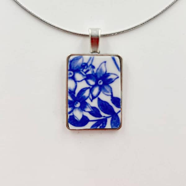 Oblong Vintage Johnson Brothers china Pendant