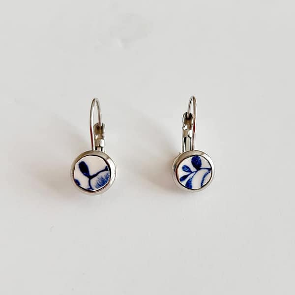 Vintage Johnson Brothers china earrings