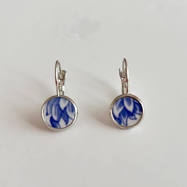 Vintage Johnson Brothers china earrings